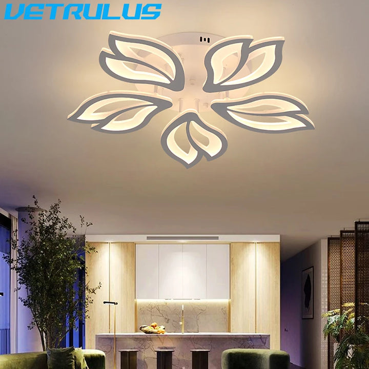 Modern Acrylic Led Ceiling Lamp Chandelier Geometric Designed Nordic Indoor Fixtures Living Dining Room Decor Home Luminaire