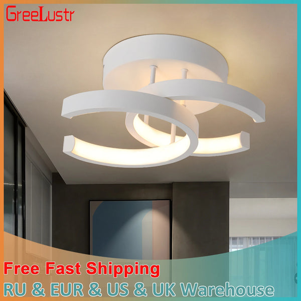 Double C Led Ceiling Lamp Aisle Indoor Lighting Nordic Corridor Stairs Bedroom Light Modern Chandeliers Home Appliance Decor