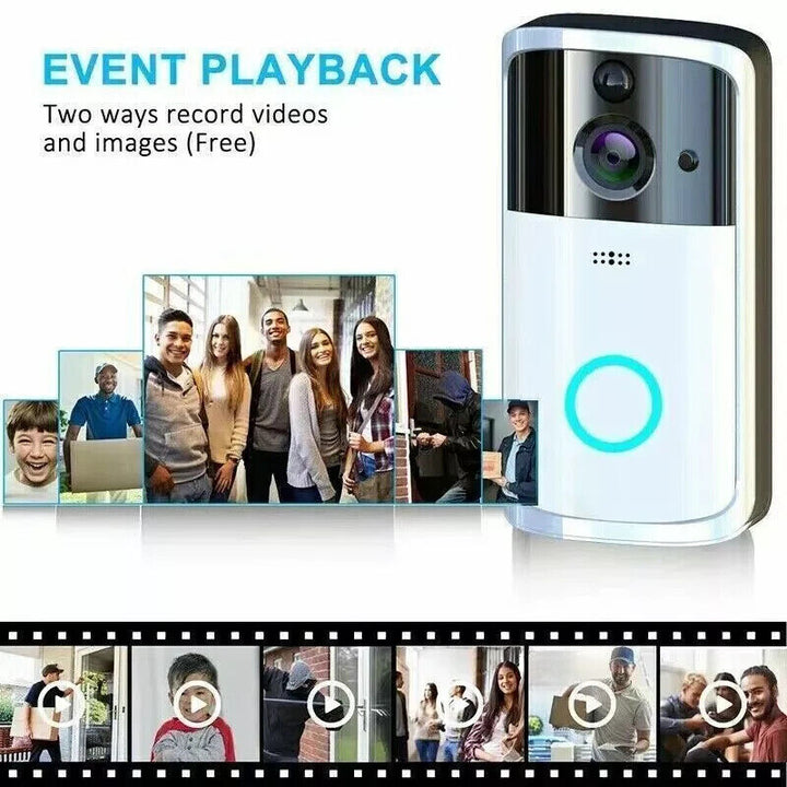 Wireless Wifi Video Doorbell Smart Phone Camera Door Bell Ring Intercom Security