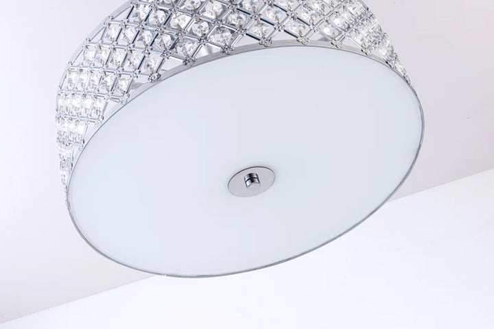 Elegant Salas Crystal Semi Flush Mount Light Fixture