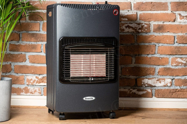 Portable 4.2kW Calor Gas Heater - Folding Butane Cabinet with Wheels and Regulator