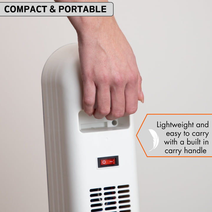 Nuovva Energy Efficient Ceramic Tower Fan Heater - Silent & Powerful Comfort