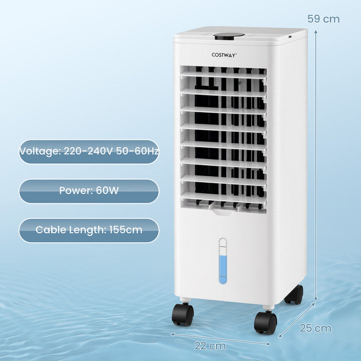 3-In-1 Portable Evaporative Cooler Fan Humidifier Air Conditioners 3 Wind Speeds