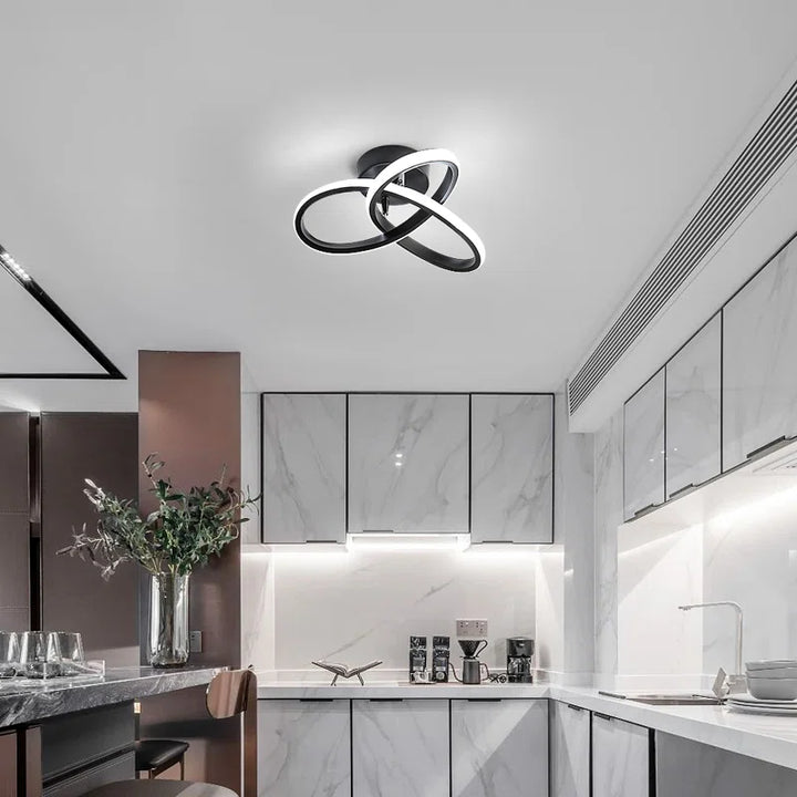 Modern LED Ceiling Light, 20W Modern Spiral Design LED Lamp for Corridors, Kitchens, Bedrooms, Balcony Windows, Bathroom