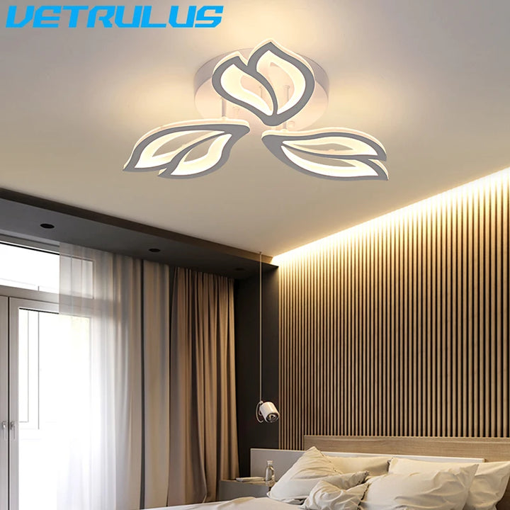 Modern Acrylic Led Ceiling Lamp Chandelier Geometric Designed Nordic Indoor Fixtures Living Dining Room Decor Home Luminaire