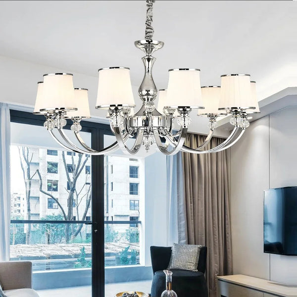 Chrome Modern Chandelier Lights for Living Room Bedroom Led Lighting Fixture Crystal Lamp E14 Led Lighting