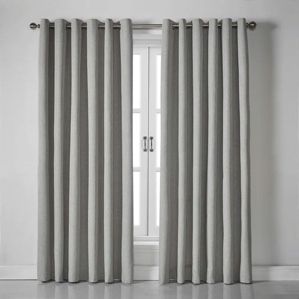 Elegant Bechard Blackout Linen-Style Ring Top Curtains for Serene Spaces