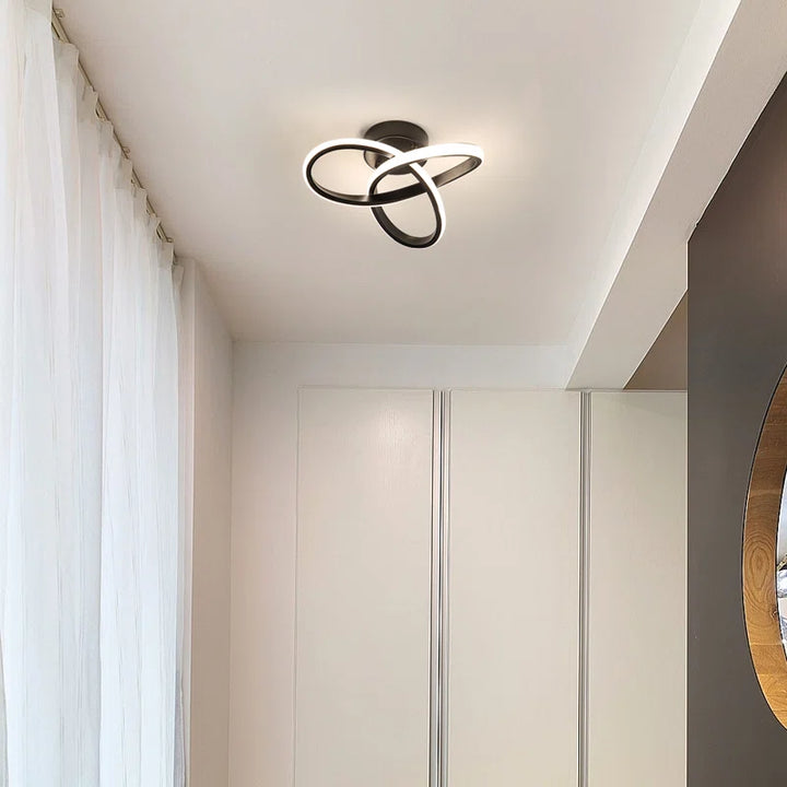 Modern LED Ceiling Light, 20W Modern Spiral Design LED Lamp for Corridors, Kitchens, Bedrooms, Balcony Windows, Bathroom