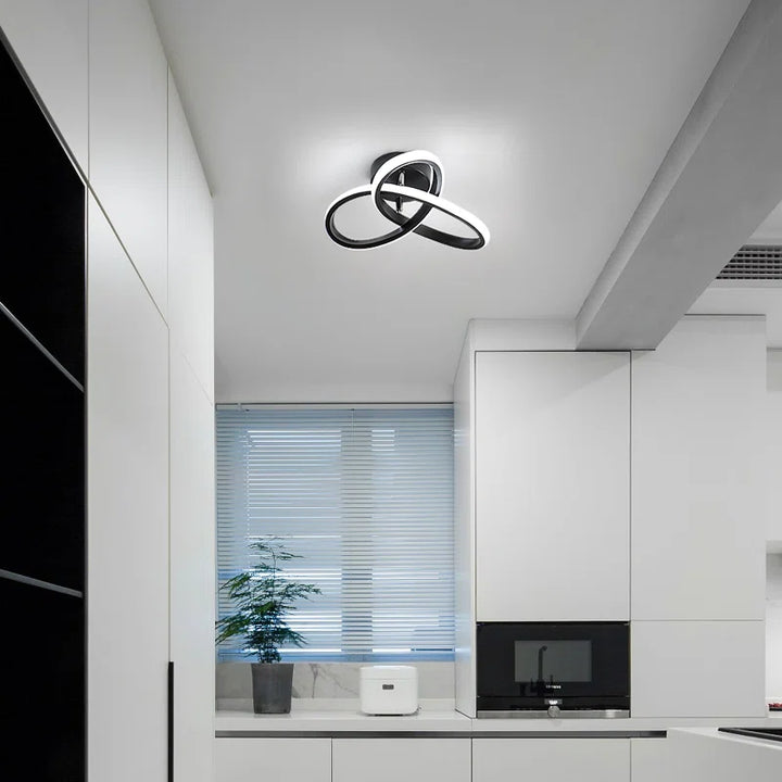 Modern LED Ceiling Light, 20W Modern Spiral Design LED Lamp for Corridors, Kitchens, Bedrooms, Balcony Windows, Bathroom