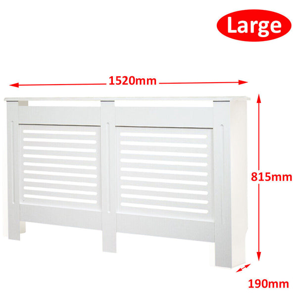 Radiator Cover White Modern Traditional Wood Grill Cabinet Shelf Furniture MDF