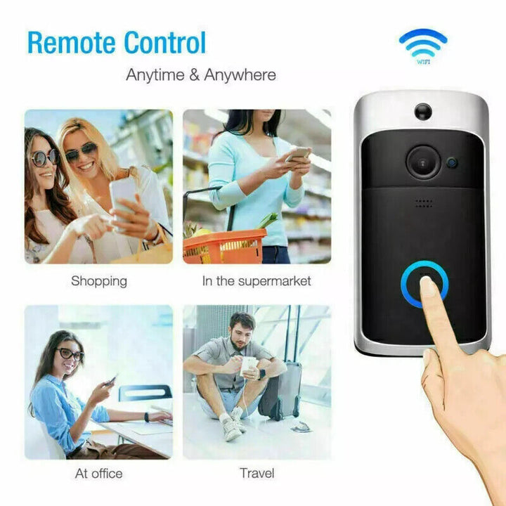 Wireless Wifi Video Doorbell Smart Phone Camera Door Bell Ring Intercom Security