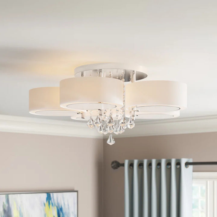 Illuminate your space with the stunning Myra Acrylic Semi Flush Mount! ✨💡 #HomeDecor #LightingDesign